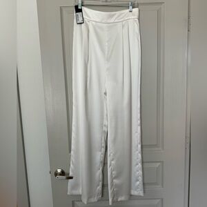 Gianni Bini Devon Wide Leg High Rise Satin Pants